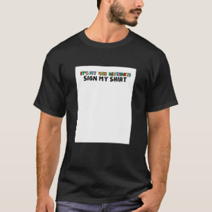 T-shirt C'est mon 4 Anniversaire Signer Mon anniversaire F