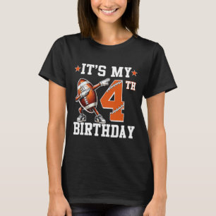 T-shirt C'est mon 4e anniversaire 4 ans Anniversaire Footb