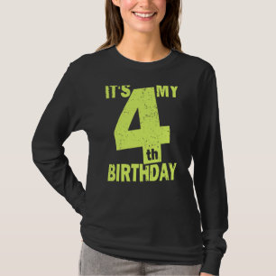 T-shirt C'est mon 4e anniversaire 4 ans fille et garçon 4e