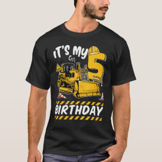 T-shirt C'est mon 5 ème anniversaire de la construction d'