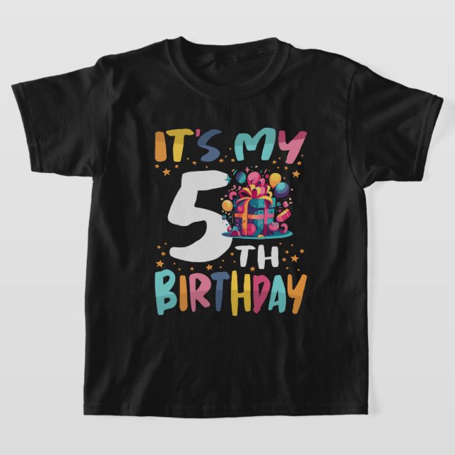 T-shirt C'est mon 5e anniversaire Anniversaire de enfant h (Poser)