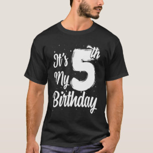 T-shirt C'est mon 5ème anniversaire fille garçon cinq 5 an