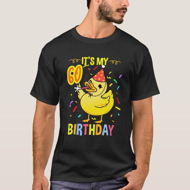 T-shirt C'Est Mon 60E Canard D'Anniversaire (Devant)