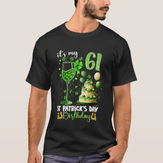 T-shirt C'est mon 61e anniversaire St. Patricku2019s jour