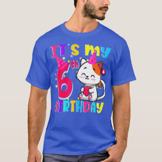 T-shirt C'Est Mon 6E Anniversaire Cadeaux 6 Anniversaire F