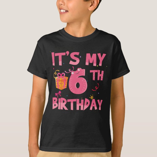 T-shirt C'est mon 6ème anniversaire (Devant)