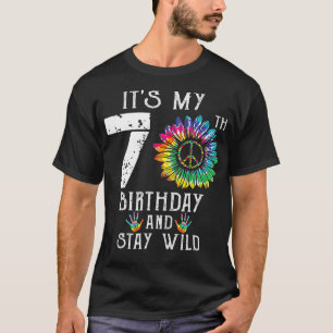 T-shirt C'est mon 70e anniversaire Hippie signe de la paix