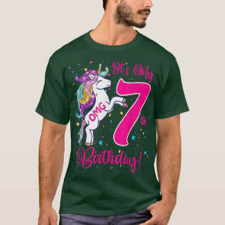 T-shirt C'Est Mon 7 Anniversaire Unicorn Costumes Pour Jeu