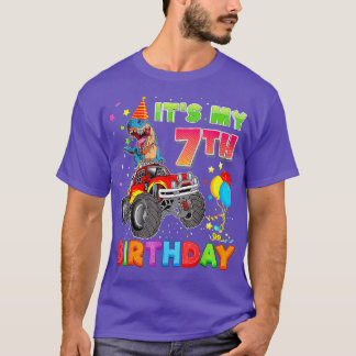 T-shirt C'Est Mon 7E Anniversaire 7 Anniversaire Dinosaure