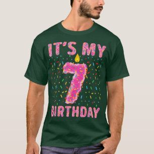 T-shirt C'est mon 7e anniversaire Donut sucré 7 Ans Amusan