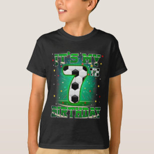 T-shirt C'est mon 7e anniversaire garçons football 7 ans f