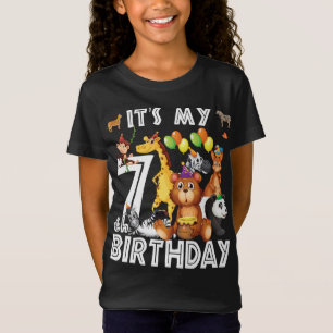 T-Shirt C'est mon 7ème anniversaire Safari Jungle Animaux