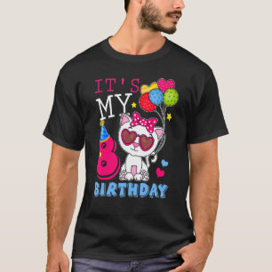 T-shirt C'est mon 8 ans Anniversaire Chat Kitty 8ème B jou