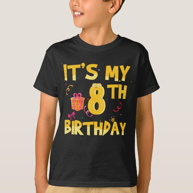 T-shirt C'est mon 8e anniversaire (Devant)