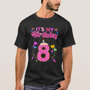T-shirt C'est mon 8e anniversaire Doux beigne Joyeux 8 ans