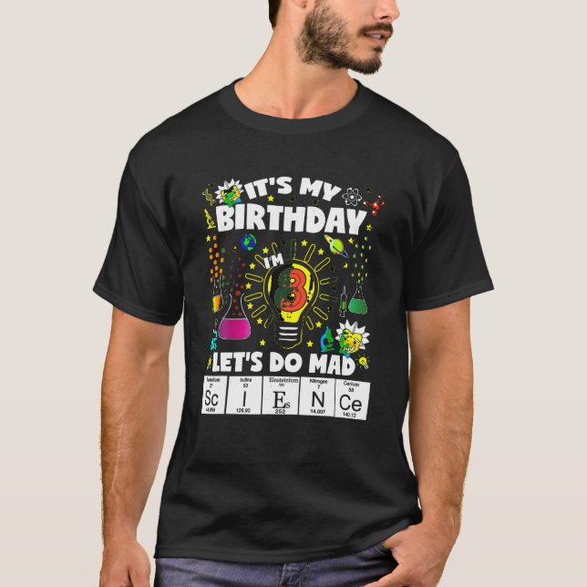 T-shirt C'est mon 8e anniversaire Faisons de la science fo (Devant)