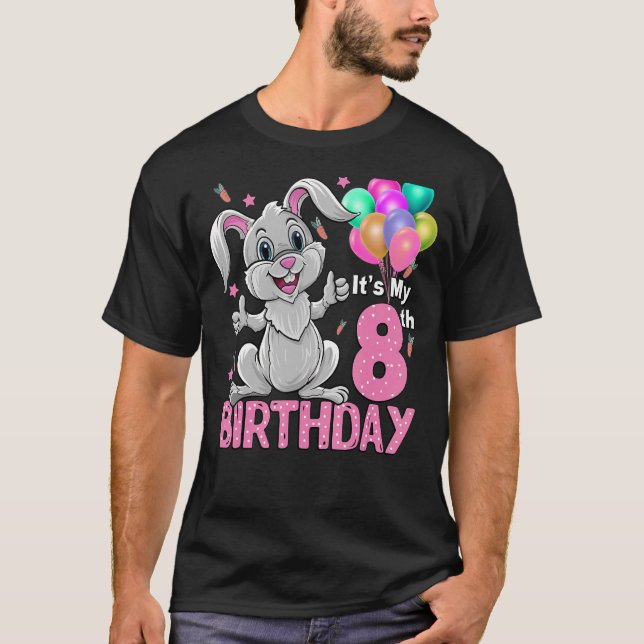 T-shirt C'est mon 8e anniversaire Rabbit 8e anniversaire 8 (Devant)