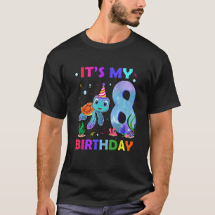 T-shirt C'est mon 8ème anniversaire Tortue marine 8 ans An