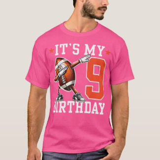 T-shirt C'Est Mon 9 Ans De 9E Ans Football Party Bi