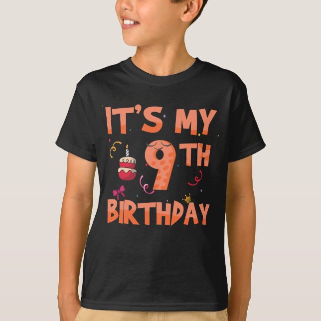 T-shirt C'est mon 9e anniversaire (Devant)