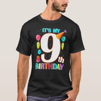T-shirt C'est mon 9e anniversaire 9 ans Anniversaire
