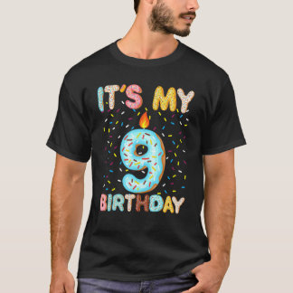 T-shirt C'est mon 9e anniversaire de la beigne sucrée 9 an