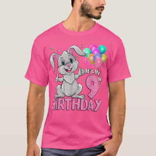 T-shirt C'est mon 9e anniversaire Lapin 9e anniversaire 9 