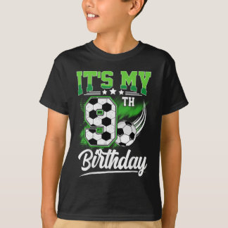 T-shirt C'est mon 9ème anniversaire garçon football Ll 9 a