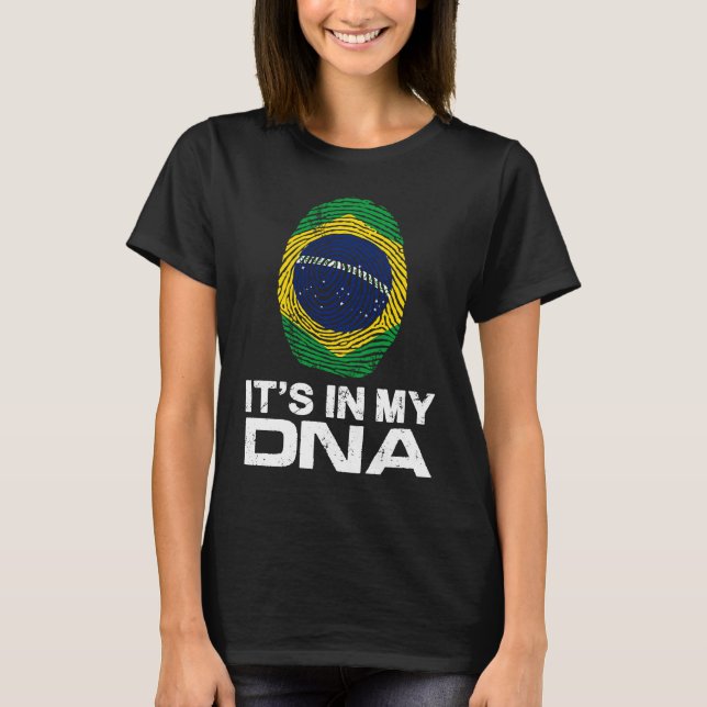 T-shirt C'EST MON ADN DANS Flag National Pride Fingerprint (Devant)