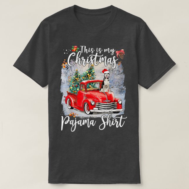 T-shirt C'Est Mon Amoureux des chiens De Noël, Le Pyjama H (Design devant)