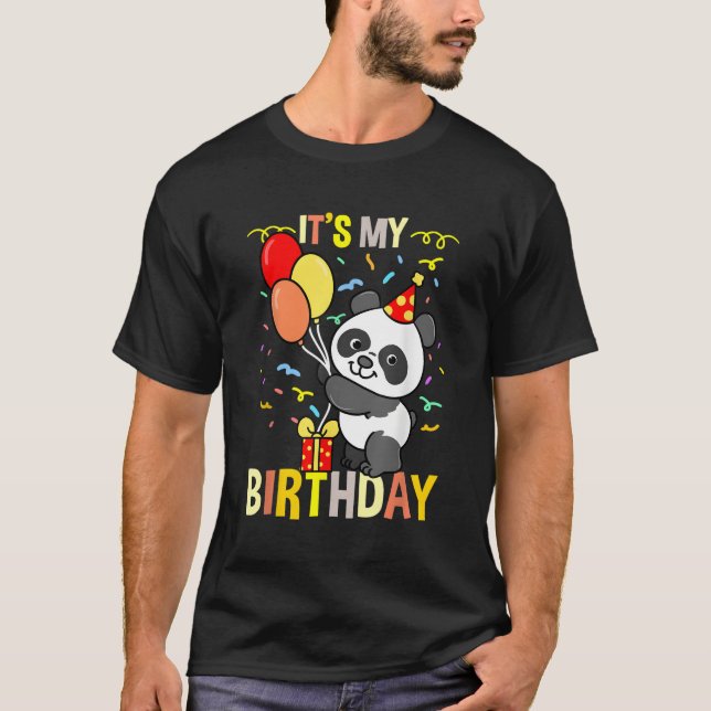T-shirt C'est mon animal de panda (Devant)