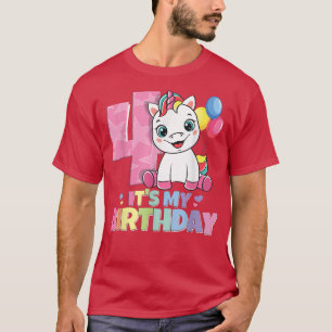T-shirt C'est mon anniversaire 4e anniversaire fille 4 ans