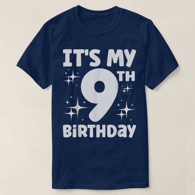 T-shirt C'est mon anniversaire 9e anniversaire (Design devant)