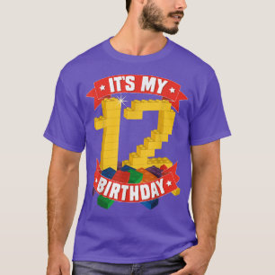 T-shirt C'est mon anniversaire Bâtiment de 12 ans Garçons