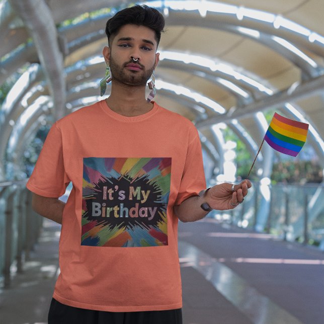 T-shirt C'est mon anniversaire Confetti géométrique (Créateur téléchargé)