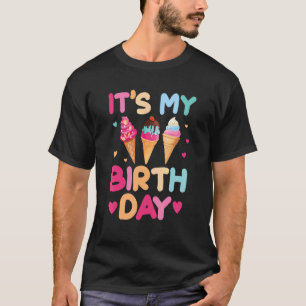 T-shirt C'est mon anniversaire Crème glacée Filles Ados Fe
