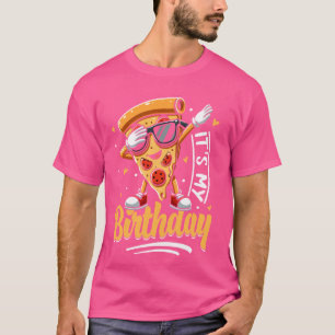 T-shirt C'Est Mon Anniversaire Dabbing Pizza Foodie Family
