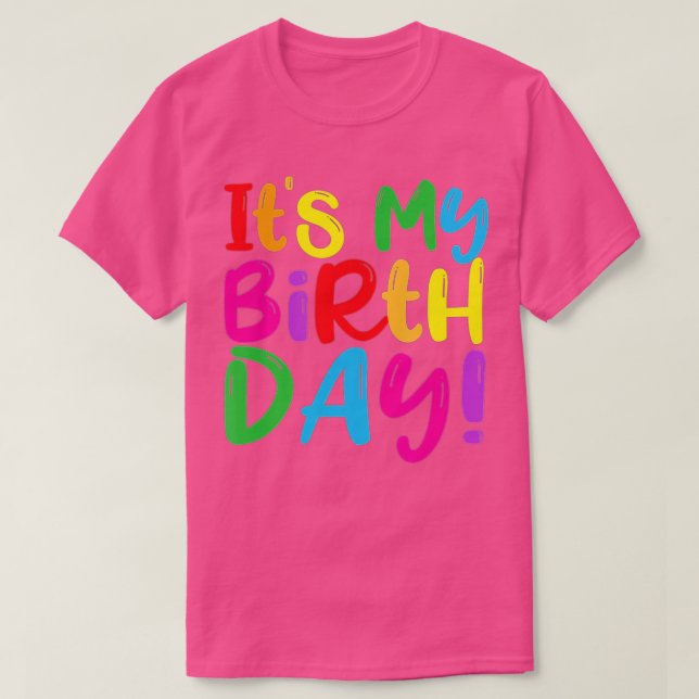 T-shirt C'est mon anniversaire de filles cadeaux femmes en (Design devant)