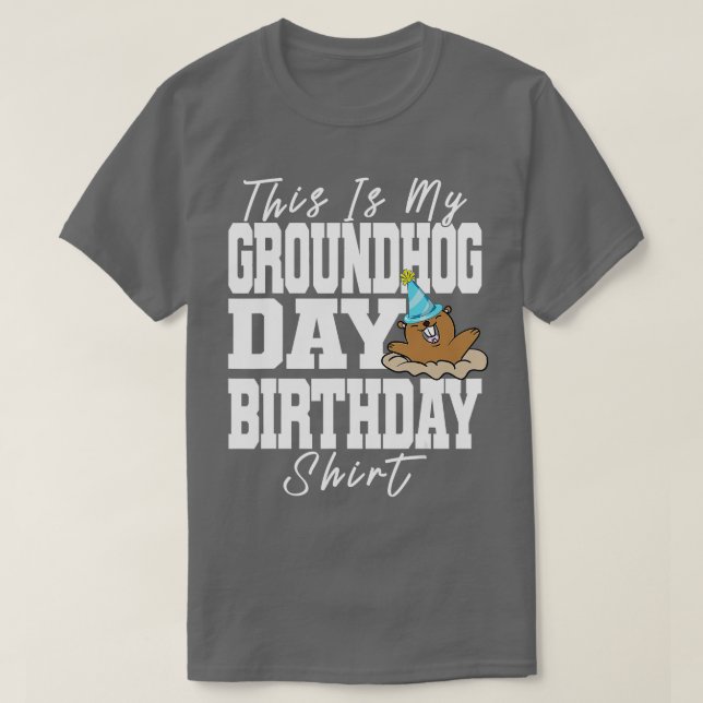 T-shirt C'Est Mon Anniversaire De La Marmotte (Design devant)