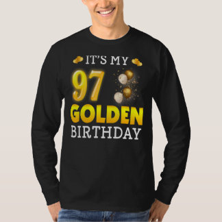 T-shirt C'est mon anniversaire d'or 97e anniversaire pour 