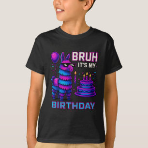 T-shirt C'est mon anniversaire drôle lama pinata garçon d'