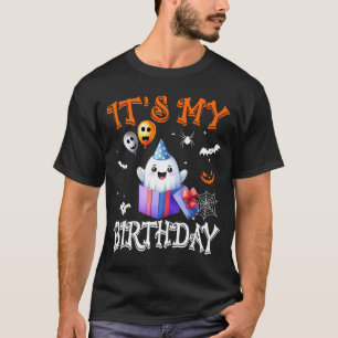 T-shirt C'est mon anniversaire fantôme Joyeux Halloween an