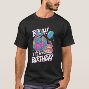 T-shirt C'est Mon Anniversaire Fête de Famille Llama Pinat
