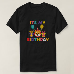 T-shirt C'est mon anniversaire - Fête de Shiba Inu amusant