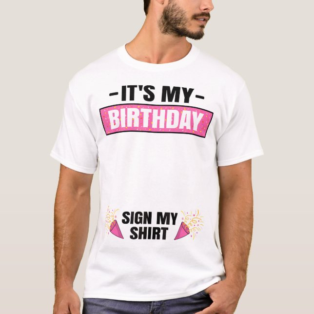 T-shirt C'Est Mon Anniversaire Fête tenue mignonne Filles  (Devant)
