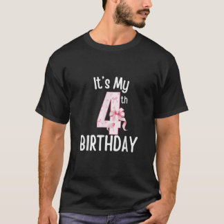 T-shirt C'est mon Anniversaire fille Coquette fille rose c
