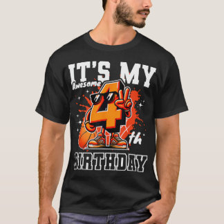 T-shirt C'Est Mon Anniversaire Garçon 4E Basketball Famill