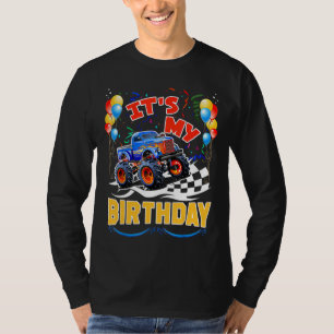 T-shirt C'Est Mon Anniversaire Garçon Monster Truck Car Pa
