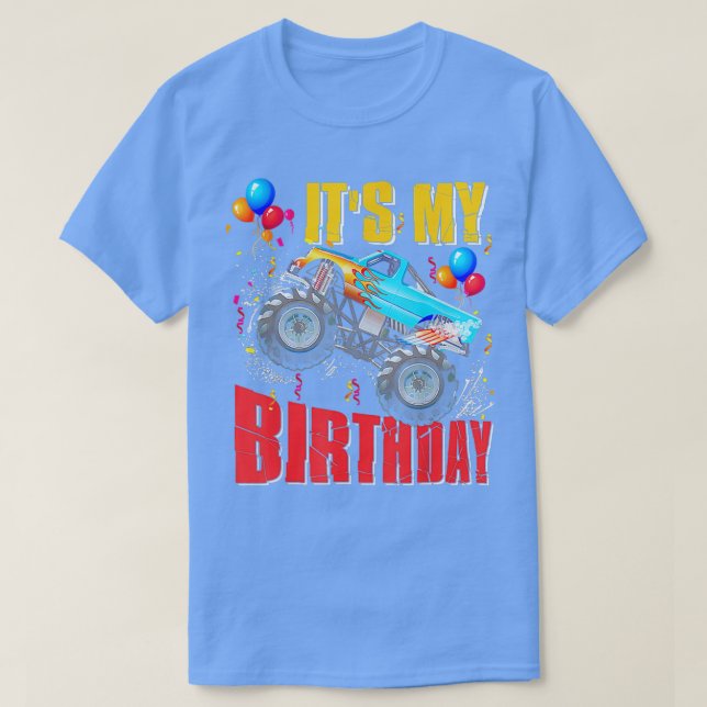 T-shirt C'Est Mon Anniversaire Garçons Monster Truck Car C (Design devant)