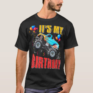 T-shirt C'Est Mon Anniversaire Garçons Monster Truck Car C